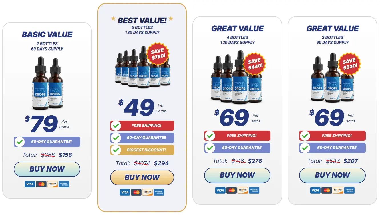 lean drops price
